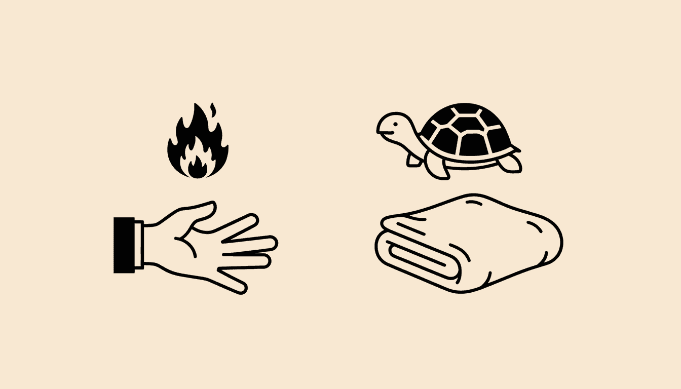 Warm household scene illustrating two different response styles